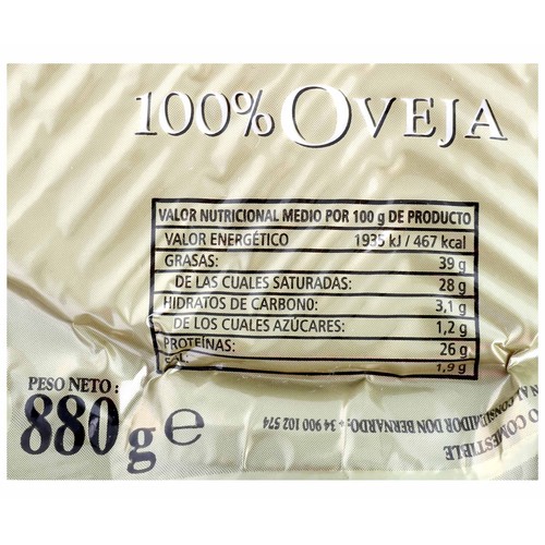 DON BERNARDO Queso de oveja manchego mini DON BERNARDO 880 g.