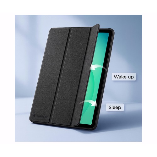 Funda para tablet SUBBLIM Clear Shock Case, compatible con Samsung Tab A11+, función atril con 2 ángulos de visión, parte trasera transparente