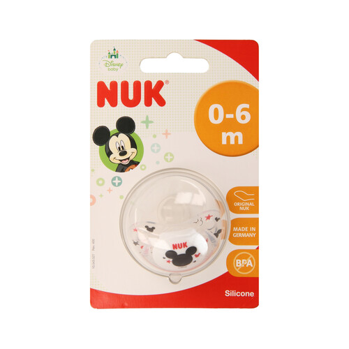 NUK Chupete con tetina anatómica de silicona, para bebes de 0 a 6 meses NUK.