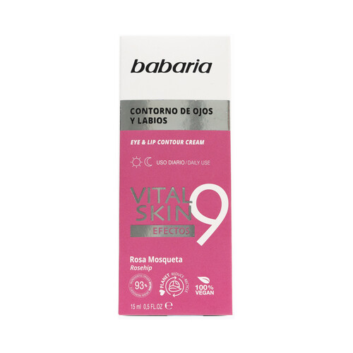 BABARIA Contorno de ojos y labios de uso diaro, con rosa Mosqueta BABARIA Vital skin 9 15 ml.