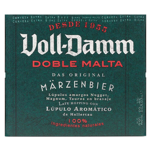 VOLL-DAMM Cerveza doble malta VOLL DAMM pack de 12 botellines de 25 cl.