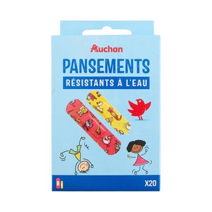 PRODUCTO ALCAMPO Apósitos plásticos infantiles, resistentes al agua, 2 tamaños diferentes 20 uds.