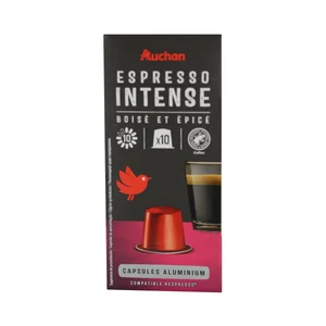 PRODUCTO ALCAMPO Café en cápsulas Expresso Intenso I10, 10 uds.