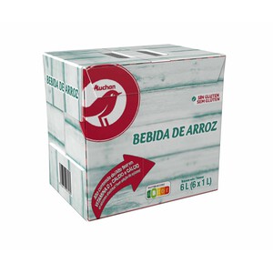 Imagen de AUCHAN Bebida de arroz con alto contenido de calcio y vitamina D 6 x 1 l. Producto Alcampo