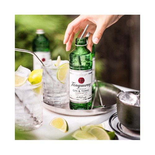 TANQUERAY Preparado de ginebra tipo London Dry Gin con tónica TANQUERAY botella de 275 ml.