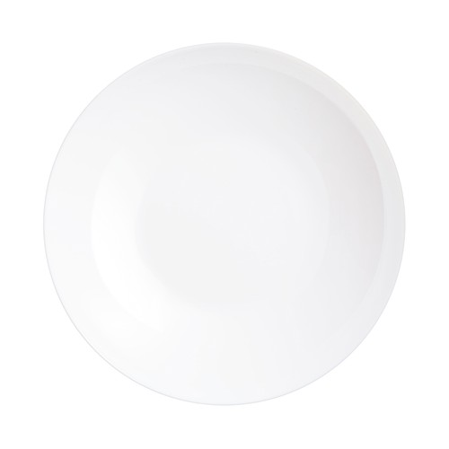 Plato llano multiúsos de gran tamaño, 26cm., fabricado en vidrio opal blanco, Friend"s Time LUMINARC.