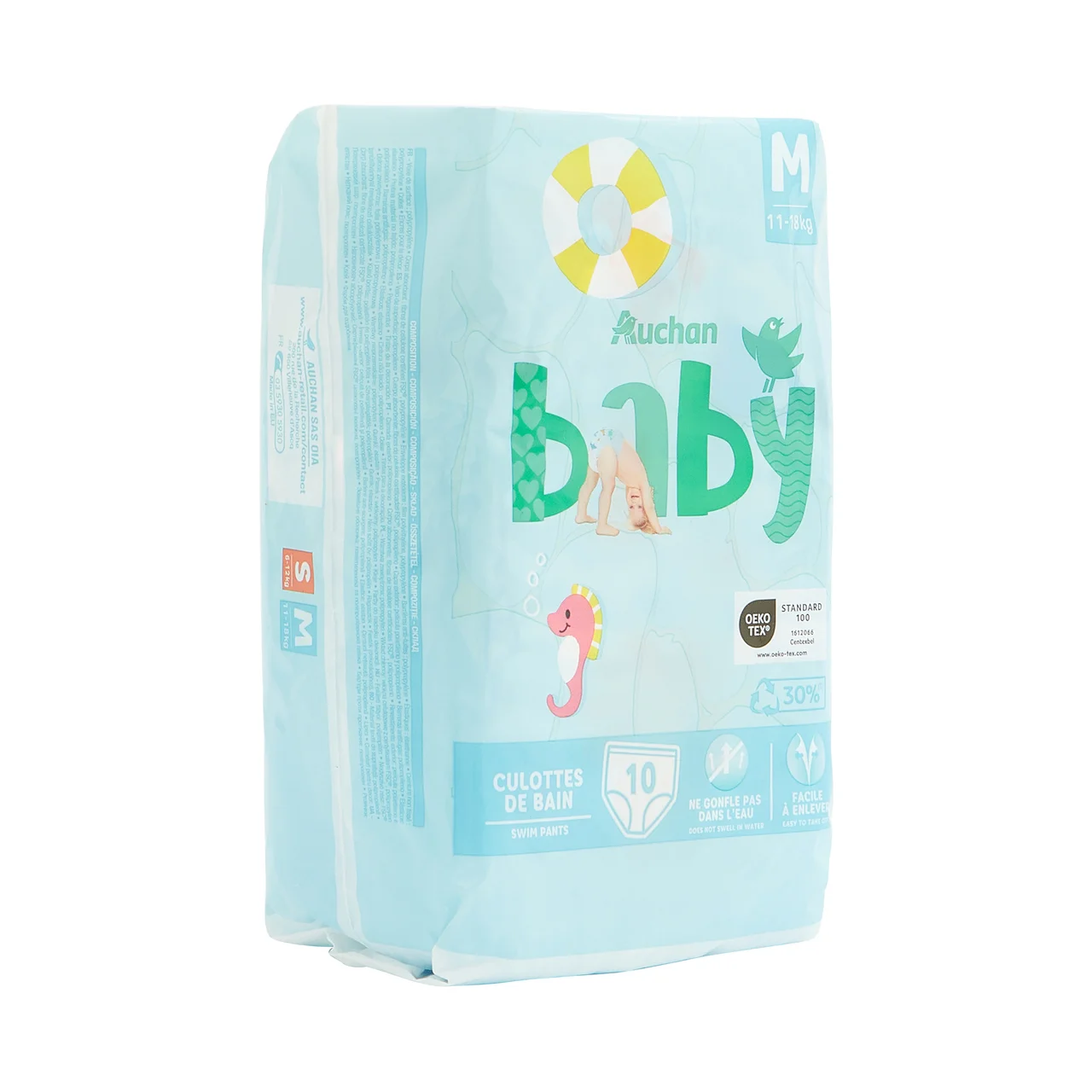 PRODUCTO ALCAMPO Baby Pañales bañador unisex (bañador desechable) talla M, para niños de 11 a 18 kilos 10 uds.