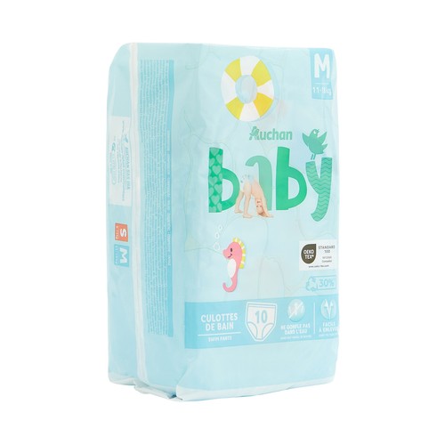 PRODUCTO ALCAMPO Baby Pañales bañador unisex (bañador desechable) talla M, para niños de 11 a 18 kilos 10 uds.