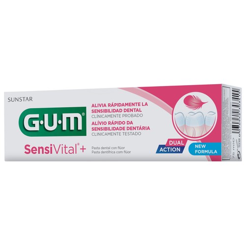 GUM Pasta de dientes con acción revitalizante de las encias GUM Sensivital+ 75 ml.