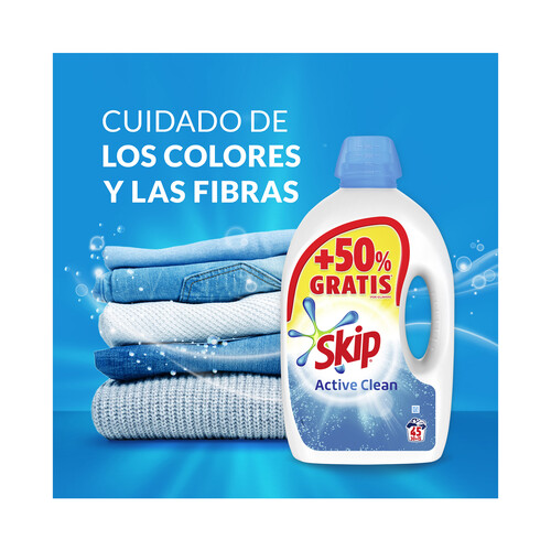 SKIP Detergente líquido para la ropa SKIP ACTIVE LEAN 45 lav. 2,25 l.