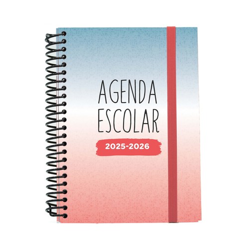 Agenda escolar 25/26, tamaño A6, surtido de colores, MIMBEK.