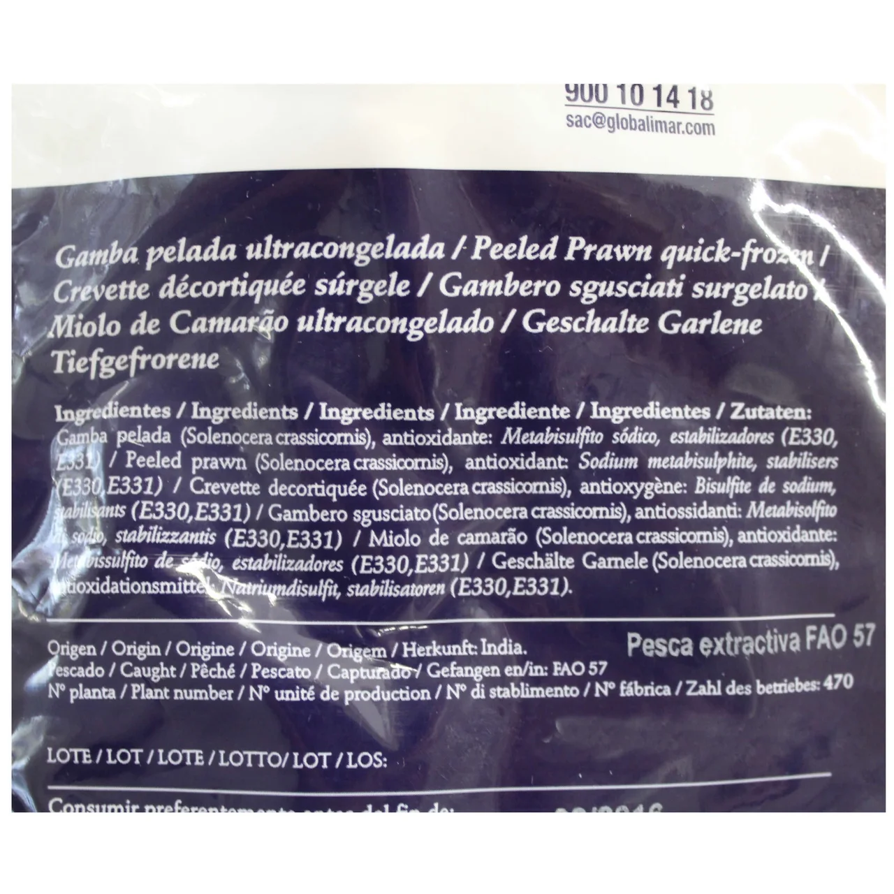 ALIGATOR Gambas peladas 70/100 piezas ALIGATOR 700 g.