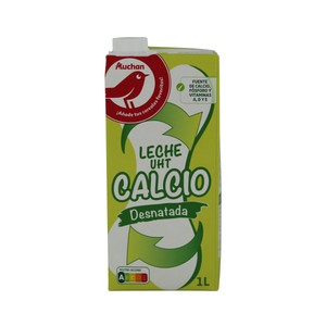 Imagen de AUCHAN Leche desnatada de vaca, enriquecida con calcio 1 l. Producto Alcampo