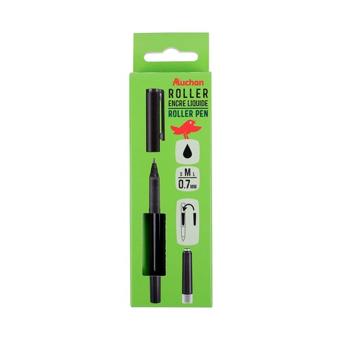 Bolígrafos Negro Roller Punta Conica 0,7 mm+1 Recarga ALCAMPO