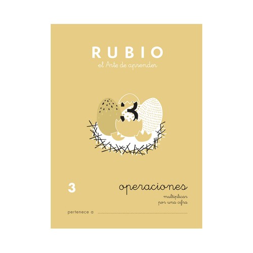 Cuadernillo de actividades matemáticas, Operaciones 3, multiplicar por una cifra, 7-8 años RUBIO.