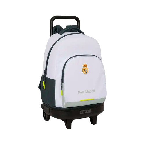 Mochila con ruedas, compacta y extraible primera equipacion 24/25. REAL MADRID C.F.