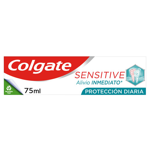 COLGATE Pasta de dientes con flúor, para el alivio inmediato de la sensibilidad dental COLGATE Sensitive 75 ml.