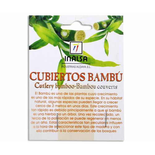 Paleta fabricada en madera de bambú, especial para pescado INALSA.