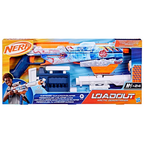 Pistola lanzador de Juguetes Ner Loadout Arctic Zerostriker Nerf +8 Años HASBRO