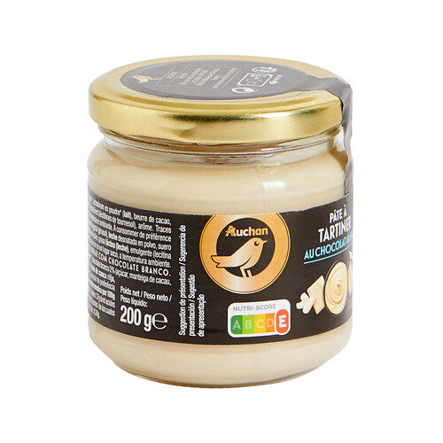 ALCAMPO GOURMET Crema con chocolate blanco bote de 200 g.
