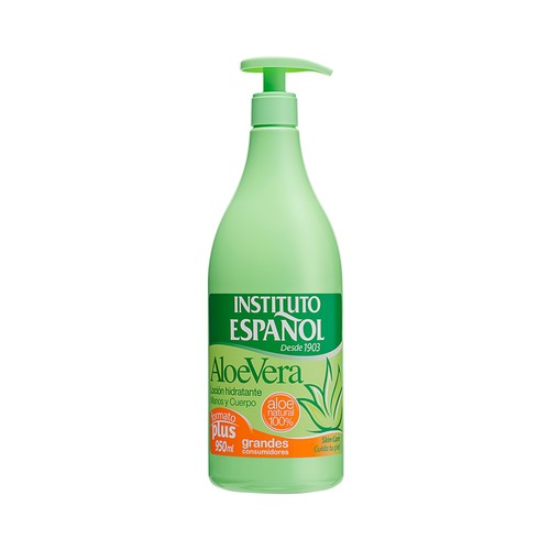 INSTITUTO ESPAÑOL Loción hidratante para cuerpo y manos con aloe vera 100% natural 950 ml.