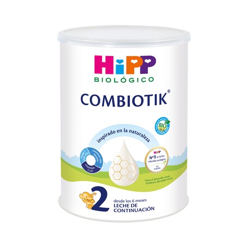 HIPP Biológico combiotik Leche en polvo (2) de continuación, a partir de 6 meses 800 g.