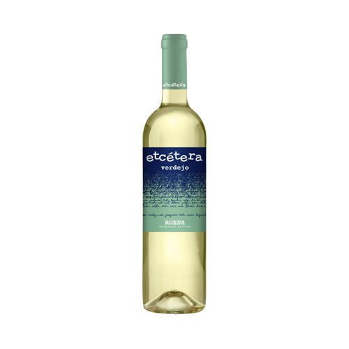 Vino blanco seco con denominación de origen Rueda ETCÉTERA botella de 75 cl.