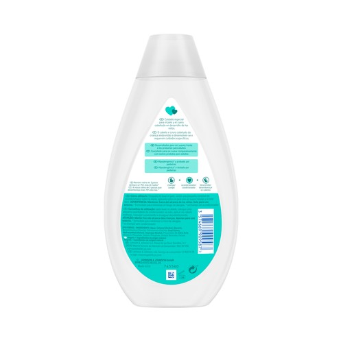 JOHNSON´S Acondicionador desenredante No mas tirones para niños con cabellos largos o rizados 500 ml.