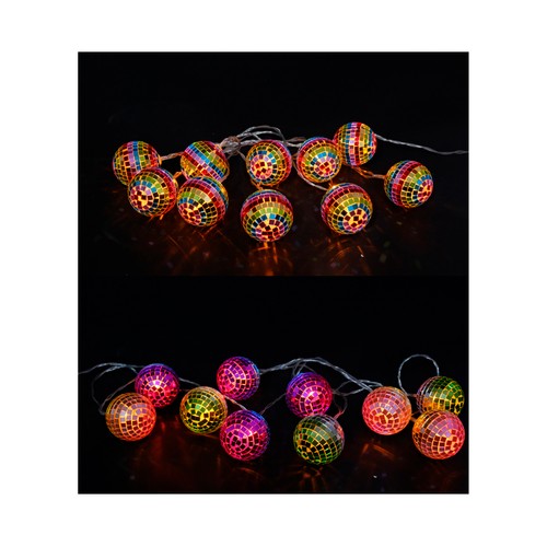 Guirnalda de luces a pilas, Bola de Espejos para interior, ideal para fiestas y decoración de Navidad modelos surtidos, SNC