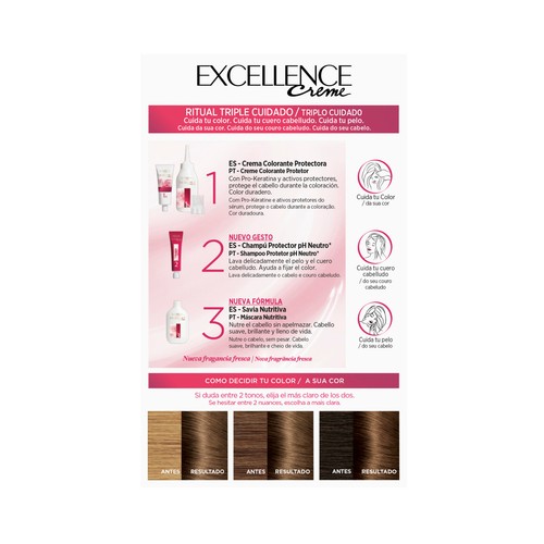 L´ORÉAL PARIS Excellence creme Tinte de pelo permanente tono 6. Rubio oscuro.
