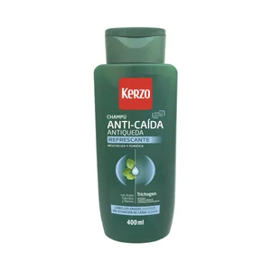 KERZO Champú refrescante anti-caida para cabellos grasos en situación de caida 400 ml.
