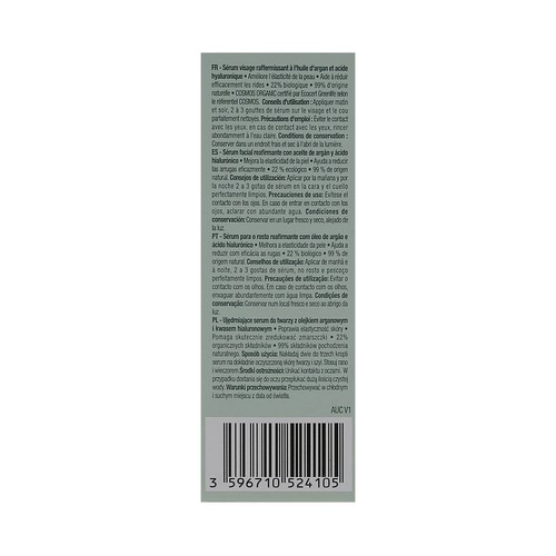 COSMIA Bio expert duo age Sérum facial reafirmante con aceite de argán y ácido Hialurónico 30 ml