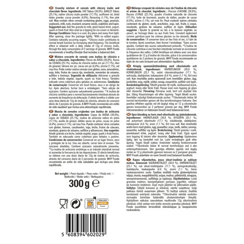 WHY FOODS Cereales granola chocolate 0 % azúcar 300 g.