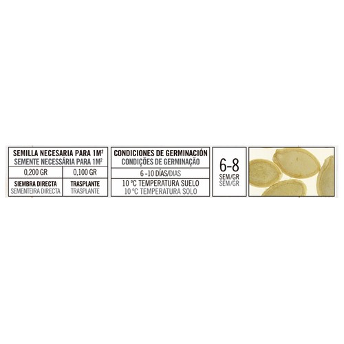Sobre de semillas para sembrar calabacines de la variedad Black Beauty PRODUCTO ALCAMPO.