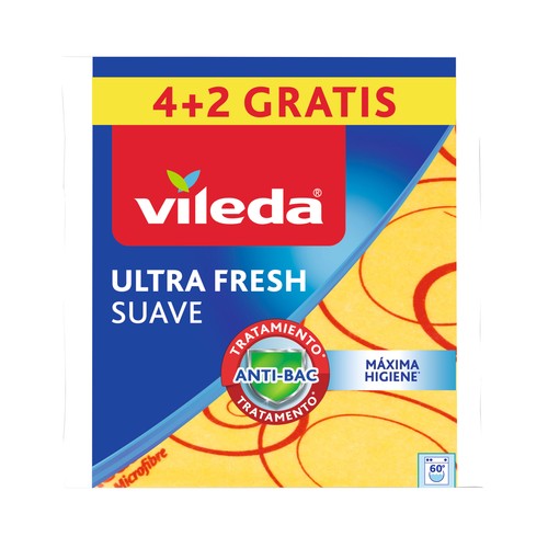 VILEDA Bayeta Suave con Microfibras VILEDA 4+2 uds.