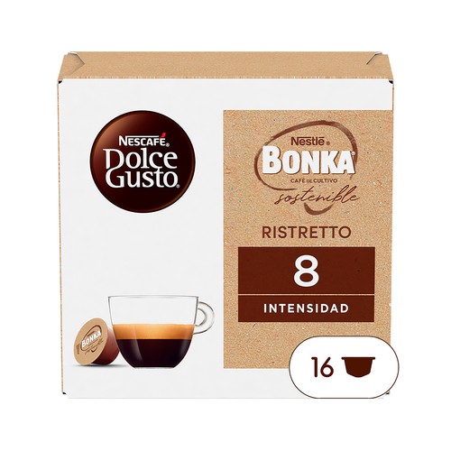 Café espresso Arábica y robusta en cápsulas NESCAFÉ Dolce Gusto 16 uds..