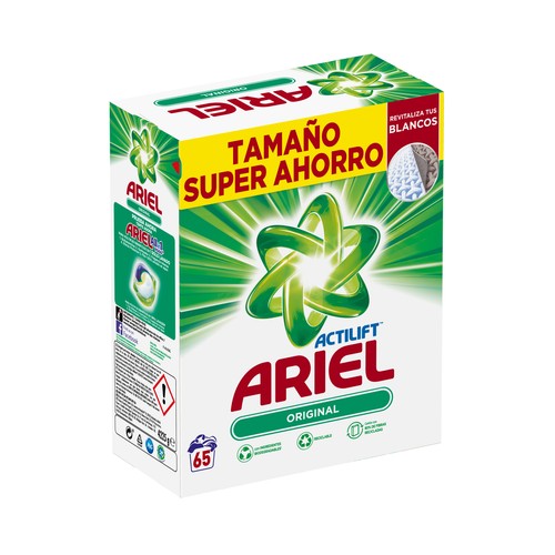 ARIEL Actilift Detergente en polvo 65 DS.