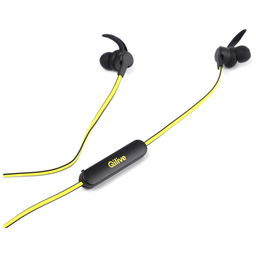 Auriculares deportivos bluetooth tipo cuello QILIVE Q1444, con micrófono, hasta 4horas, resistente a salpicaduras.
