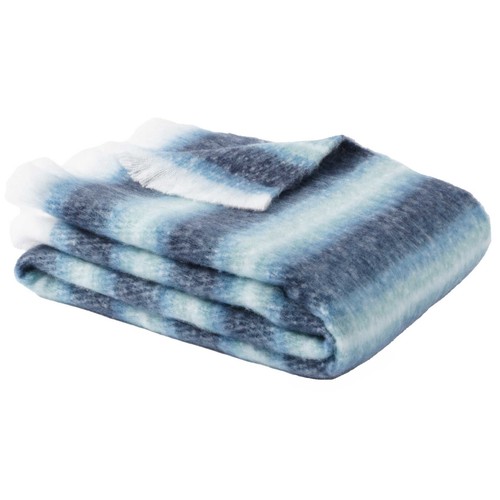 Plaid 125x150 efecto mohair, diseño Brumes Vegetales para sofá. ACTUEL