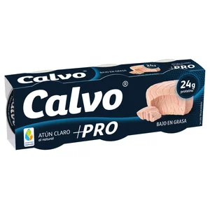 CALVO Atún claro al natural + proteína 3 x 52 g.