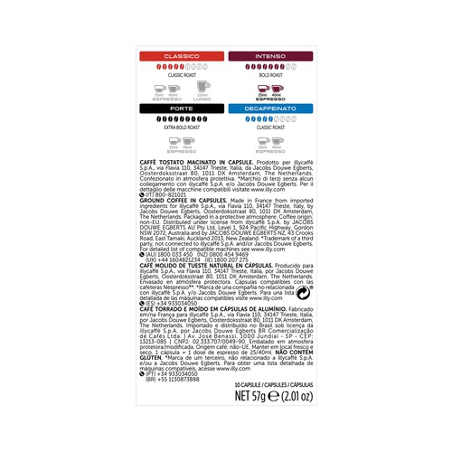 ILLY Café espresso Intenso en cápsulas ILLY 10 uds. 57 g.
