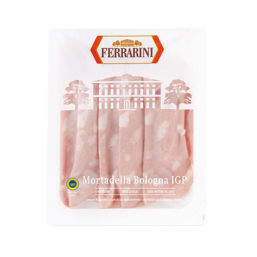 FERRARINI Mortadela con IGP Bologna, cortada en finas lonchas FERRARINI 100 g.