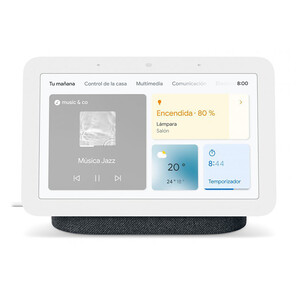Altavoz inteligente GOOGLE Nest Hub carbón (2º Generación), pantalla táctil de 7, control por voz, Wi-Fi, Bluetooth 5.0, Chromecast integrado.