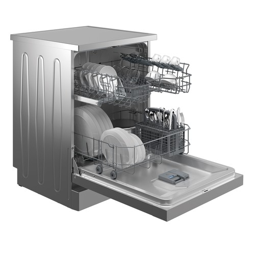 Lavavajillas INDESIT IN2FE13DT9S Inox, capacidad: 13 servicios, clasificación energética: E, H: 85cm, A: 60cm, F: 60cm.