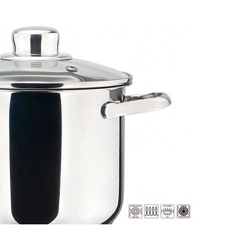 Olla Pir Inox de acero inoxidable con tapa, 20 cm, Dux MAGEFESA