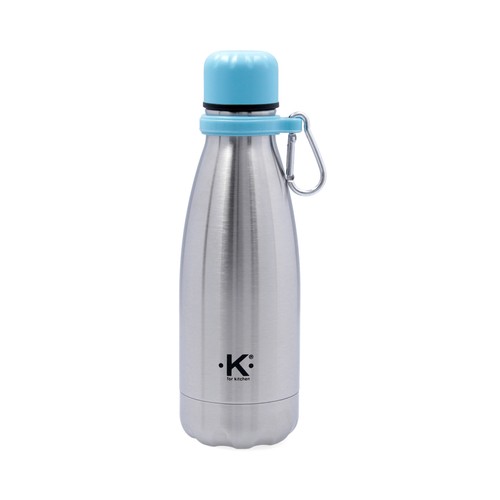Botella termo de acero inoxidable 350ML, color azul CANDY KFK.