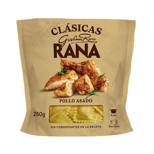 Imagen de RANA Raviolis de pasta fresca al huevo, rellenos de riquísima carne de pollo asado RANA Clásica 250 g.