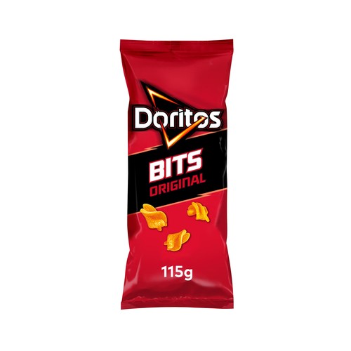 MATUTANO BITS TWISTIES Snack de espirales de maíz con sabor a barbacoa de bolsa de 115 g.