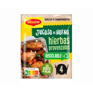 MAGGI Sazonador para preparar pollo asado a las hierbas provenzales Jugoso al horno sobre de 34 g.