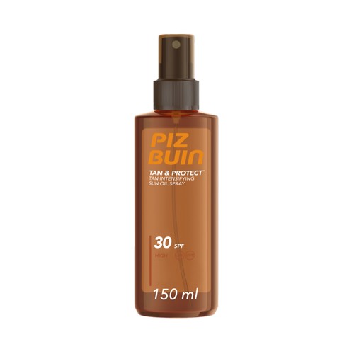PIZ BUIN Tan & protect Aceite solar en spray acelereador del bronceado con FPS 30 (alto) 150 ml.